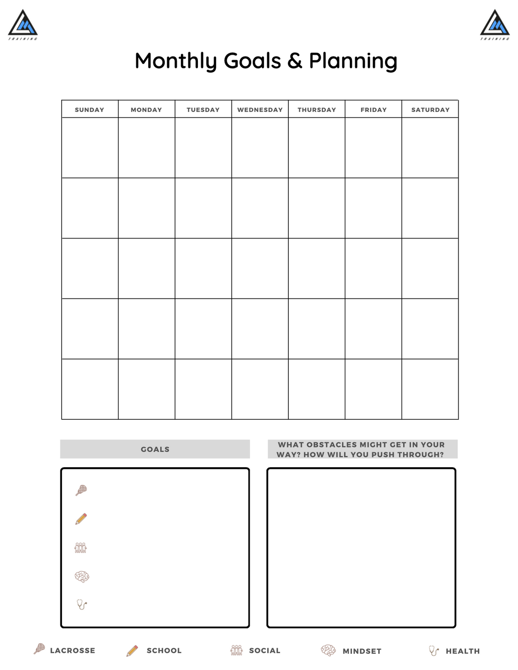 *FREE* Monthly Planning & Goal Setting Sheet